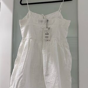 Zara White Eyelet Dress